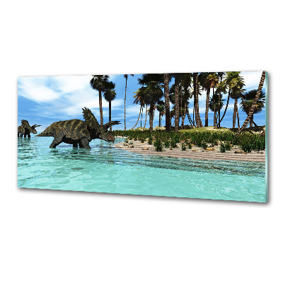 Panel między meble w kuchni Dinozaury