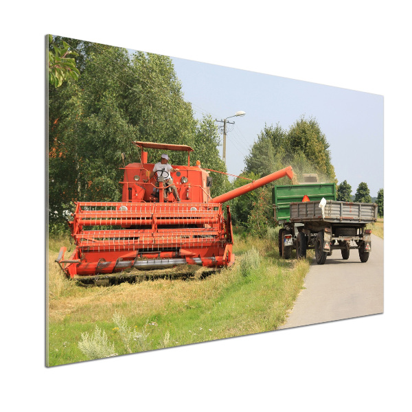 Panel szklany do kuchni Kombajn