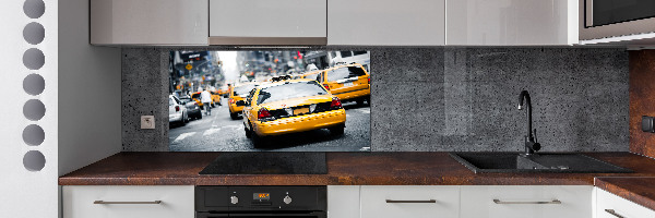 Achterwand keuken New Yorkse taxi's