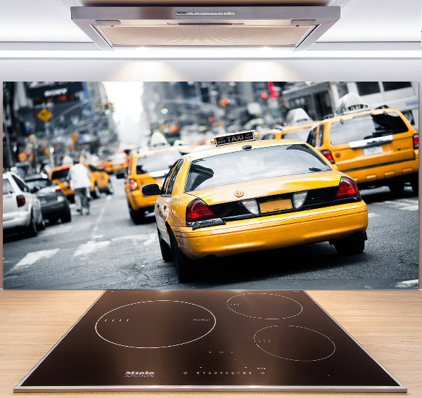 Achterwand keuken New Yorkse taxi's