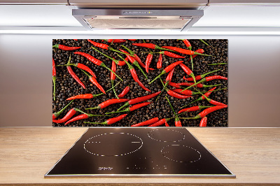 Achterwand keuken Chilipepers