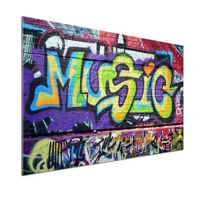 Panel lacobel Graffiti na ścianie