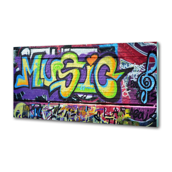 Panel lacobel Graffiti na ścianie