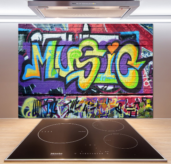 Panel lacobel Graffiti na ścianie