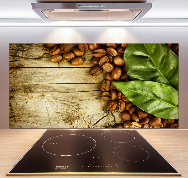 Panel lacobel Kawa i liść laurowy