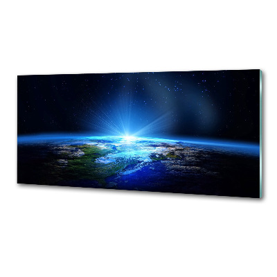 Spatscherm keuken Planeet Aarde