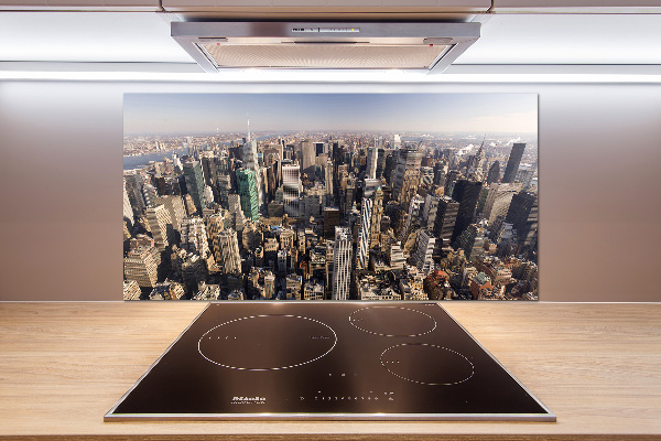 Spatplaat keuken New York vanuit vogelperspectief