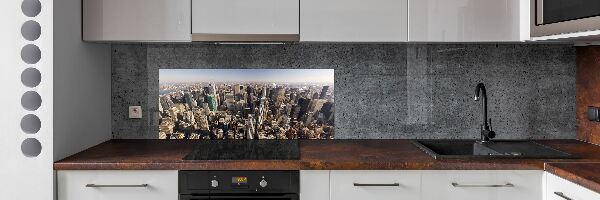 Spatplaat keuken New York vanuit vogelperspectief