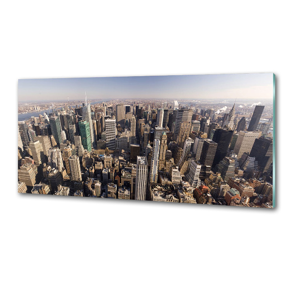 Spatplaat keuken New York vanuit vogelperspectief