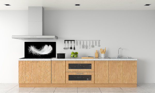 Panel szklany do kuchni Piórko