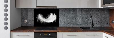 Panel szklany do kuchni Piórko