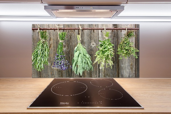 Spatplaat keuken Kruiden aan een touwtje