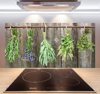 Spatplaat keuken Kruiden aan een touwtje