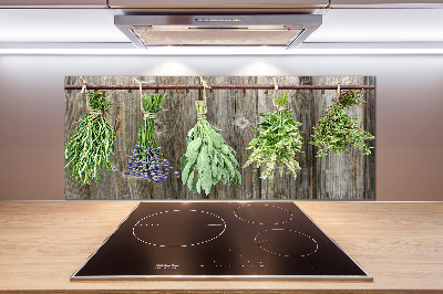 Spatplaat keuken Kruiden aan een touwtje