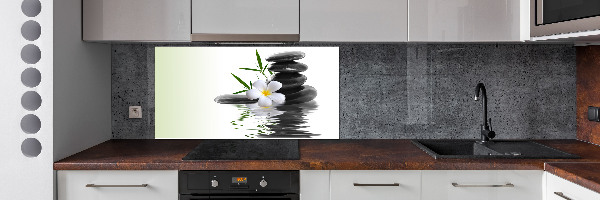 Spatscherm keuken Zen-stenen