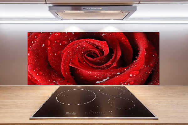 Panel do kuchni Krople na róży