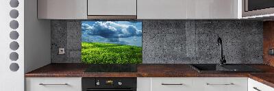 Spatscherm keuken Onweerswolken