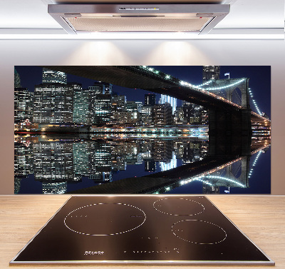 Glazen achterwand keuken Brooklynbrug
