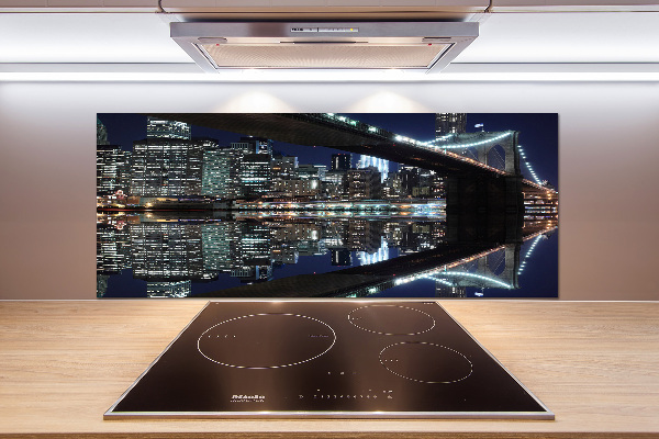 Glazen achterwand keuken Brooklynbrug