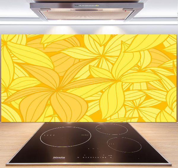 Panel do kuchni Żółte kwiaty tło