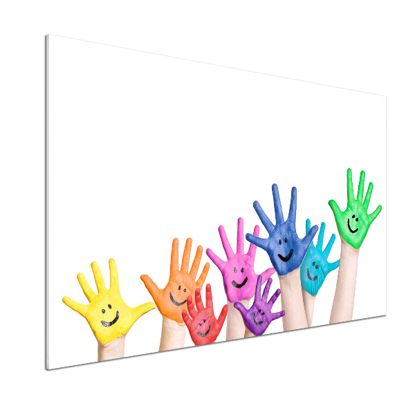 Panel do kuchni Pomalowane dłonie