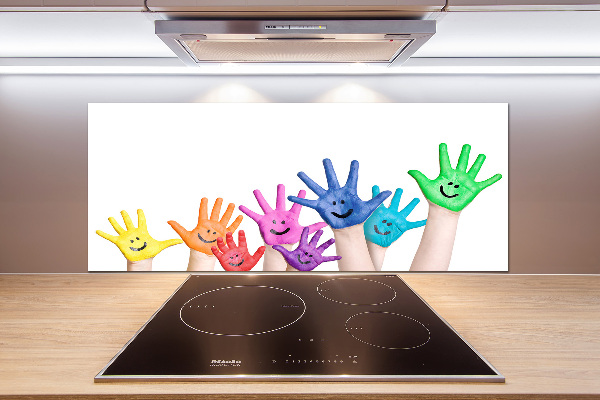 Panel do kuchni Pomalowane dłonie