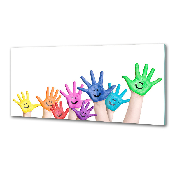Panel do kuchni Pomalowane dłonie