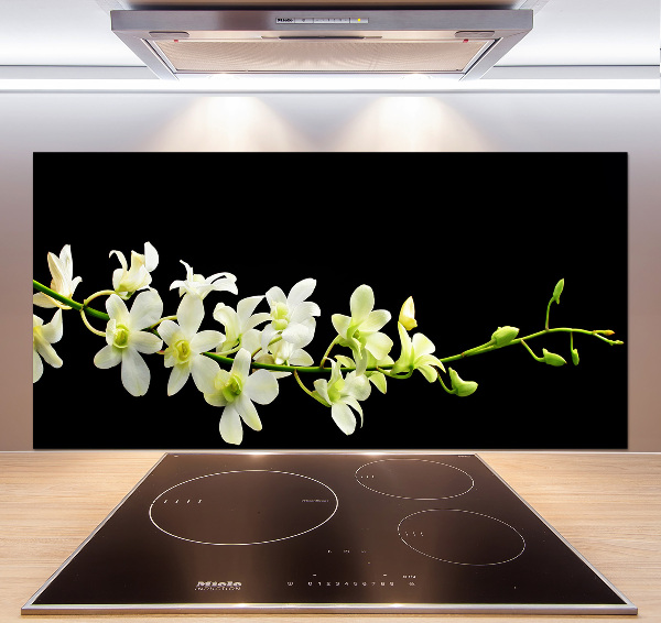 Spatscherm keuken Orchidee