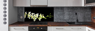 Spatscherm keuken Orchidee