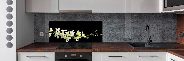 Spatscherm keuken Orchidee