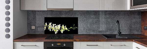 Spatscherm keuken Orchidee