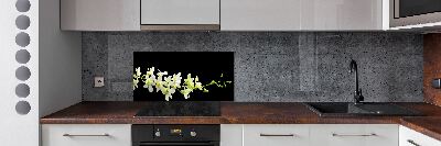 Spatscherm keuken Orchidee