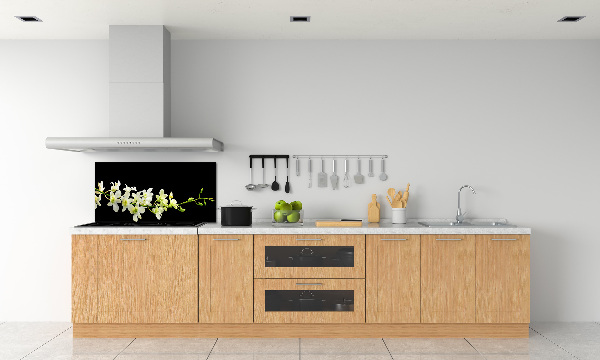 Spatscherm keuken Orchidee