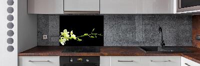 Spatscherm keuken Orchidee