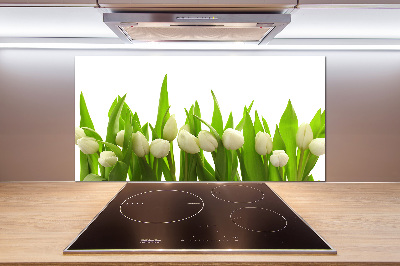 Panel do kuchni Białe tulipany