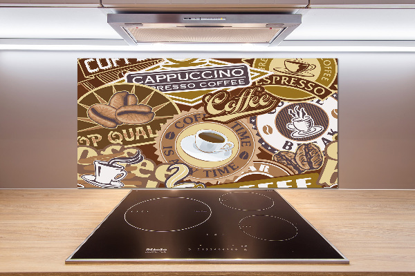 Glazen achterwand keuken Koffiehuis