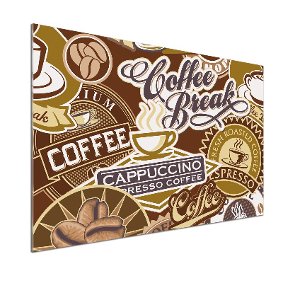 Glazen achterwand keuken Koffiehuis