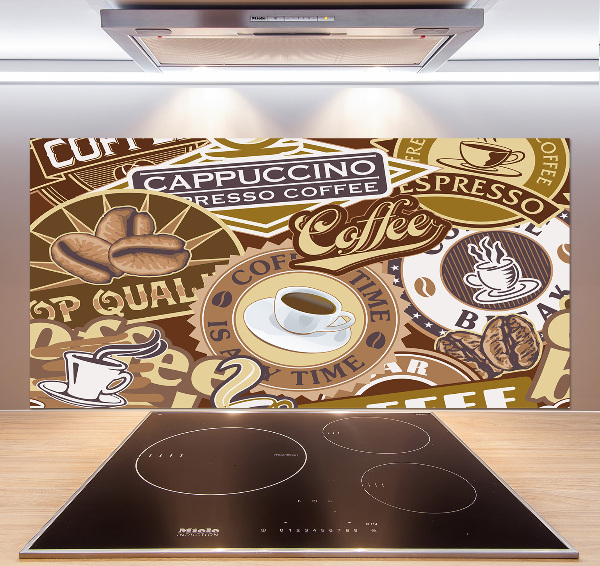 Glazen achterwand keuken Koffiehuis