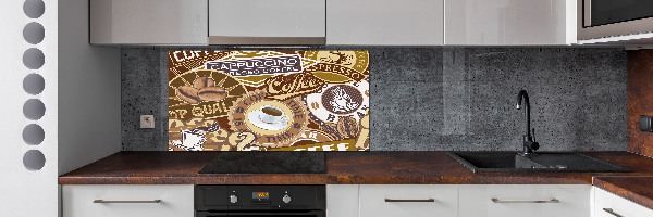Glazen achterwand keuken Koffiehuis