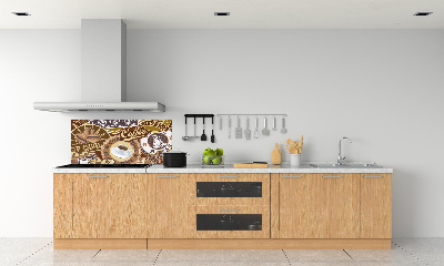 Glazen achterwand keuken Koffiehuis