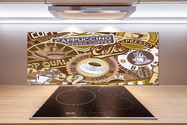 Glazen achterwand keuken Koffiehuis