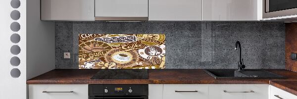 Glazen achterwand keuken Koffiehuis