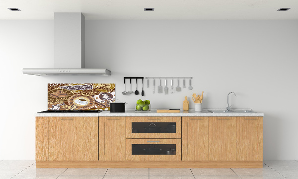Glazen achterwand keuken Koffiehuis