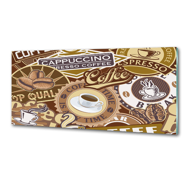 Glazen achterwand keuken Koffiehuis
