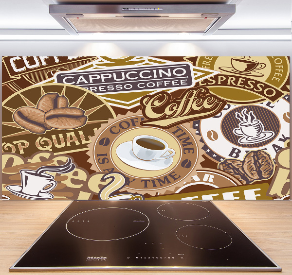 Glazen achterwand keuken Koffiehuis