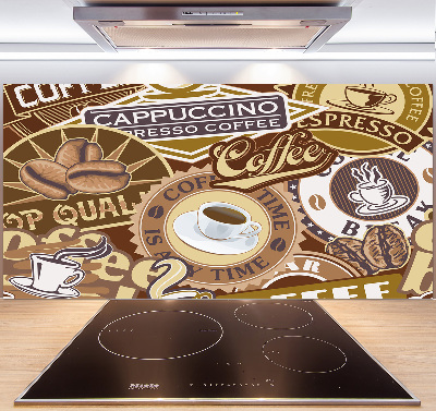 Glazen achterwand keuken Koffiehuis