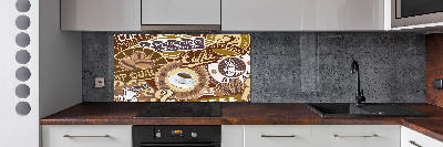 Glazen achterwand keuken Koffiehuis