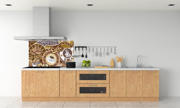Glazen achterwand keuken Koffiehuis