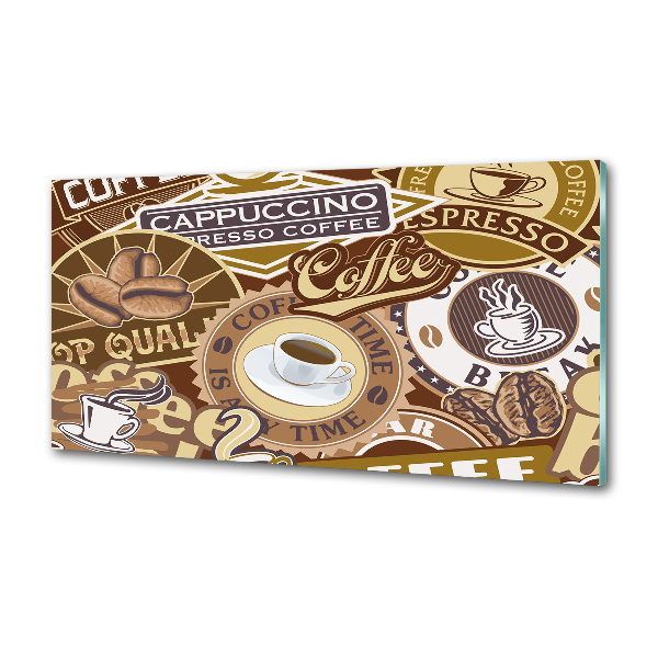 Glazen achterwand keuken Koffiehuis