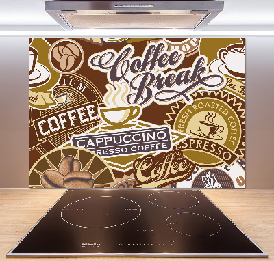 Glazen achterwand keuken Koffiehuis